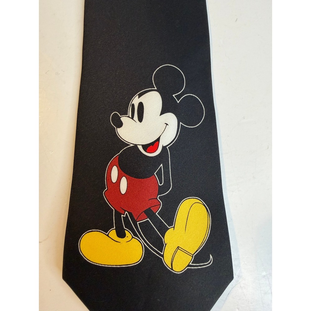 Disney Mickey Mouse Black Classic Mickey Red Shorts Yellow Shoes Novelty Tie
